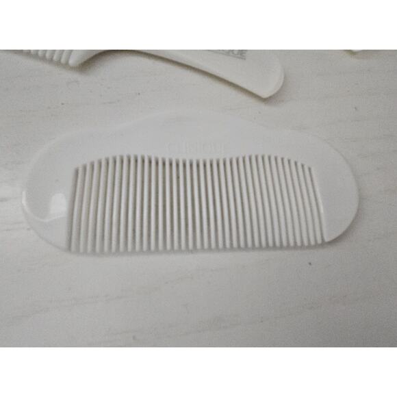 Vintage Clinique Hair‎ Comb Wide Tooth Detangling White Hard Plastic Set Of 3 - Picture 4 of 8